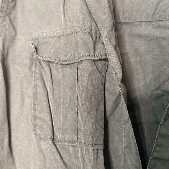 Anthropologie SANCTUARY Field Jacket Olive Green Fatigue Tencel L - Picture 5 of 9